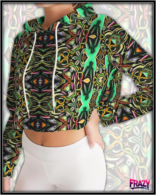 Blurred Lines Cropped Hoodie