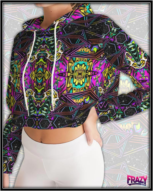 Vivid Cocktail Cropped Hoodie
