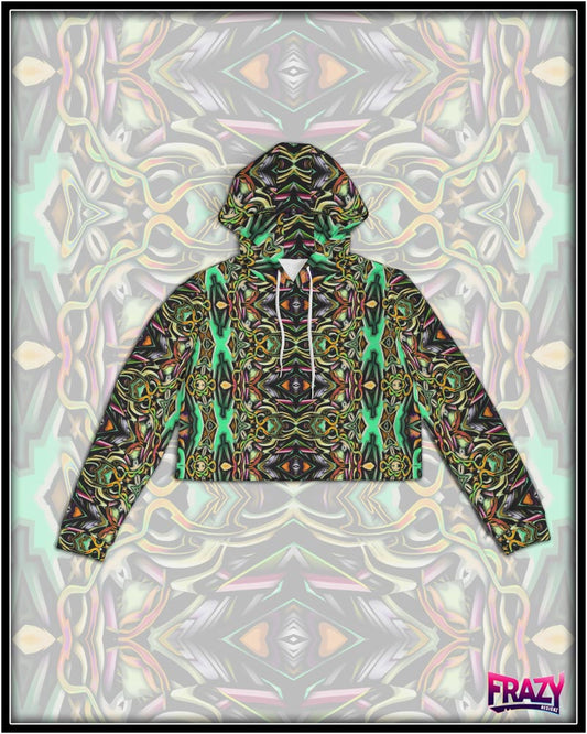 Blurred Lines Cropped Hoodie