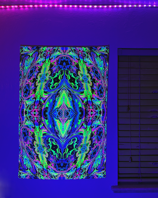 Soul Vibration Blacklight Tapestry