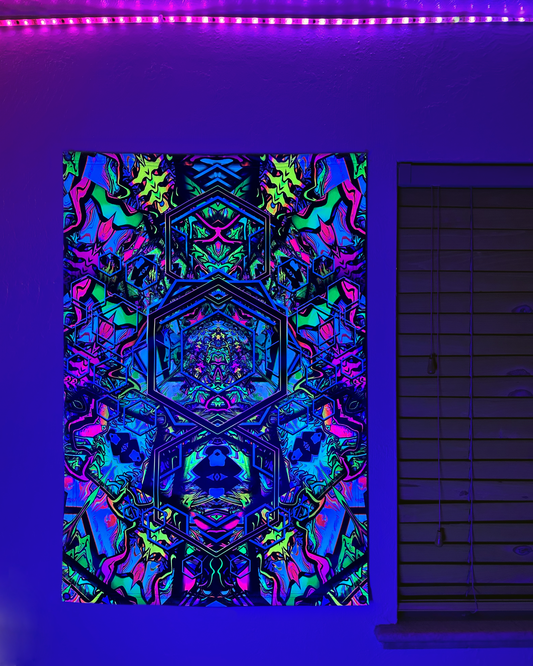 Knock-Out V2 Blacklight Tapestry